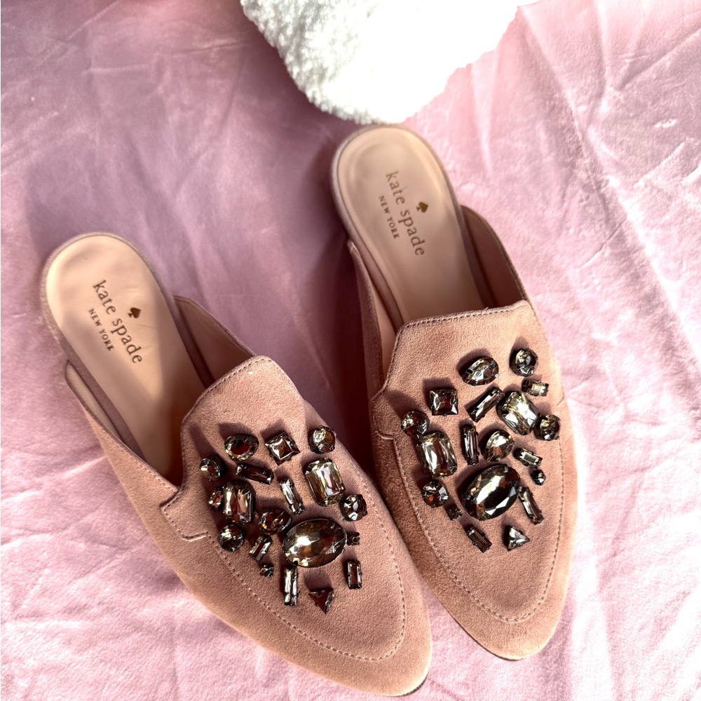 Kate Spade Blush Embellished Flats